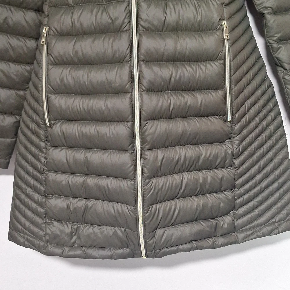 Calvin Klein Puffer Coat Packable Olive - Picture 4 of 11